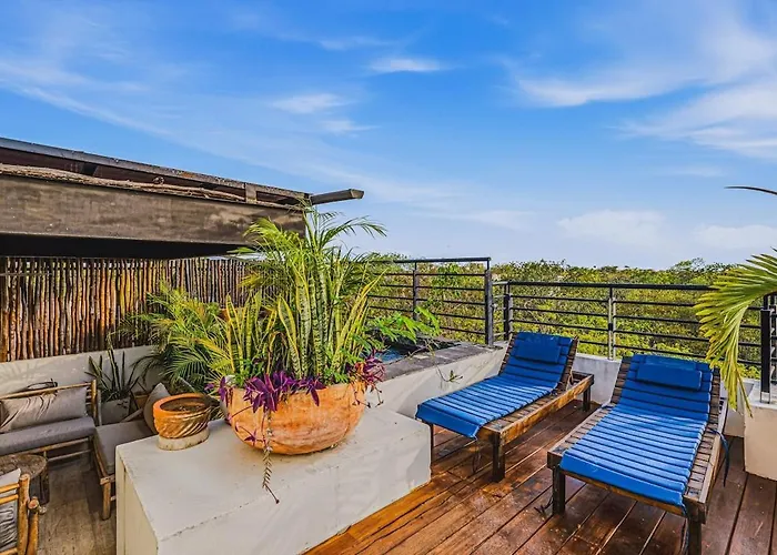 Appartement Serene 3br Penthouse W Private Pool | Roof | Gym Tulum Pueblo